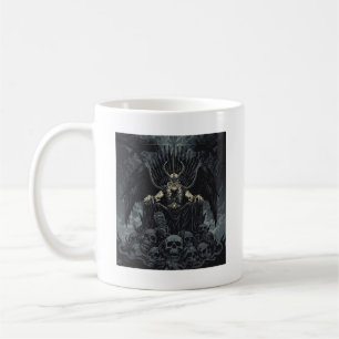 Mug Odin en fantasy sombre sur le trône des crânes Myt