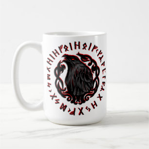Mug Odin Ravens Huginn Muninn VEGVISIR