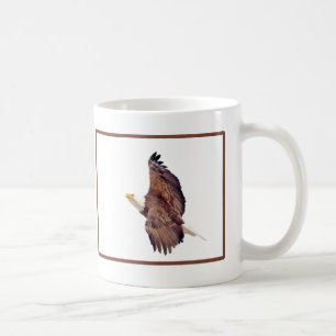 Mug Oeil d'aigle chauve au ciel Brown frontière
