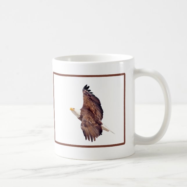 Mug Oeil d'aigle chauve au ciel Brown frontière (Droite)