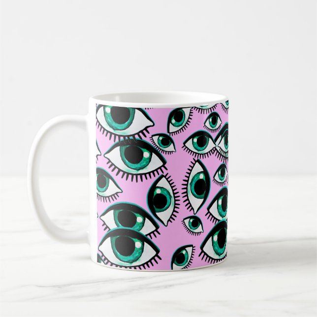 Mug Oeil de montagne. Icône Abstraite.  (Gauche)
