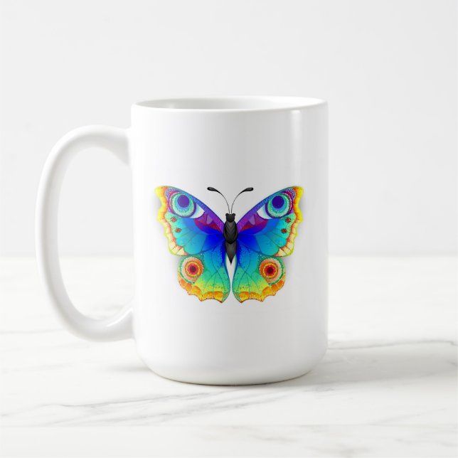 Mug Oeil de paon arc-en-ciel (Gauche)