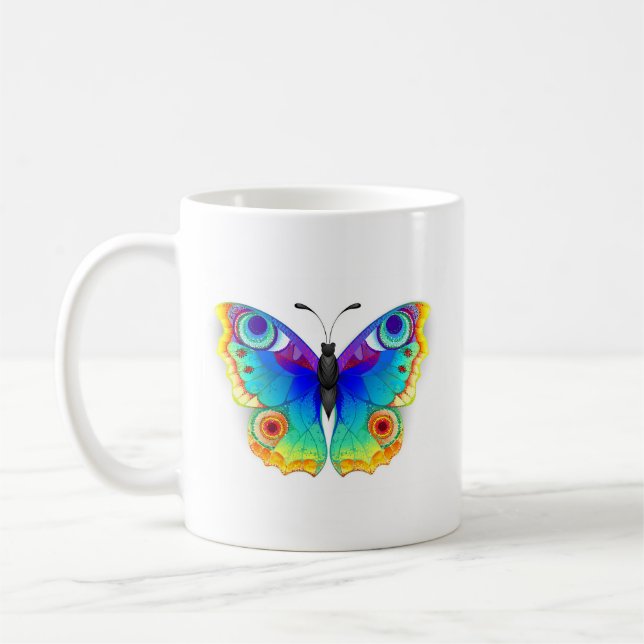 Mug Oeil de paon arc-en-ciel (Gauche)