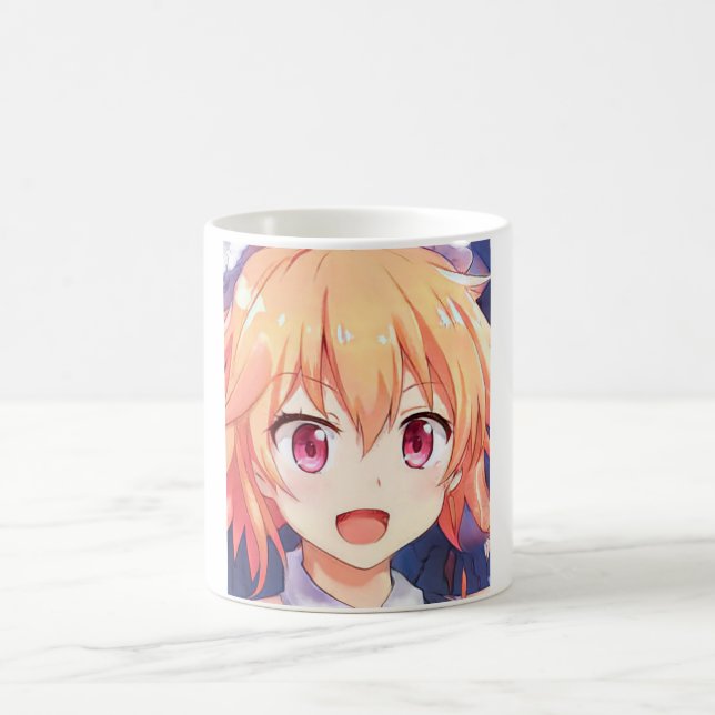 Mug Oeil de prune de fille aux cheveux gingembre Anime (Centre)