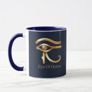 Mug Oeil D'Or Chic De Horus, Hiéroglyphes Égyptiens