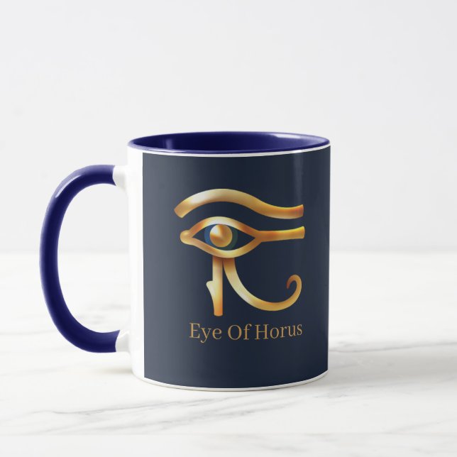 Mug Oeil D'Or Chic De Horus, Hiéroglyphes Égyptiens (Gauche)
