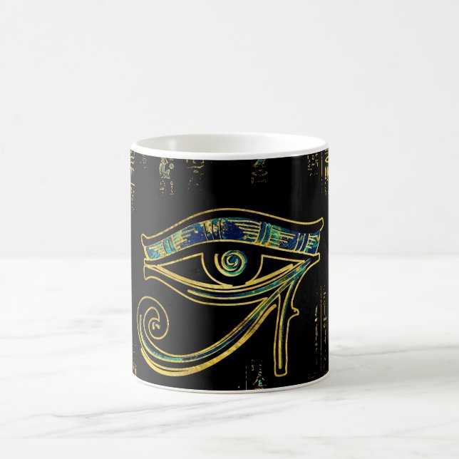 Mug Oeil égyptien de Horus sur les hiéroglyphes et le (Centre)