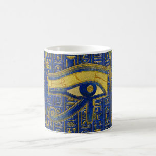 Mug Oeil égyptien d'or de lazulite de Horus - de