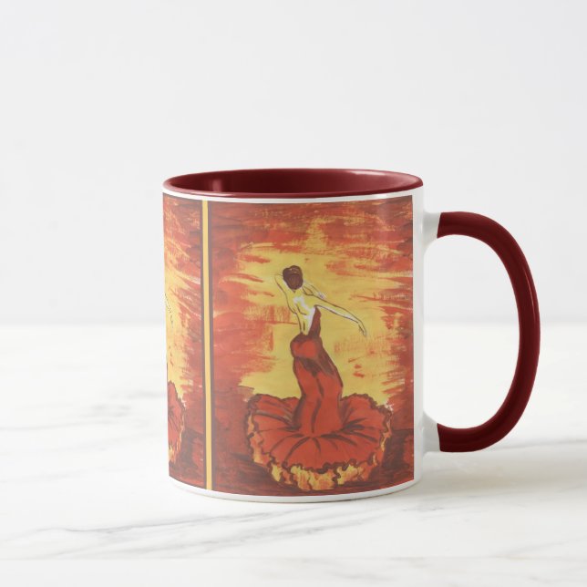 Mug Oeillet d'un rouge ardent (Droite)