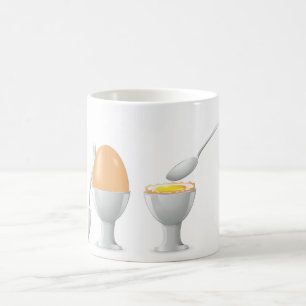 Mug Œuf à la Coque dans un Coquetier avec Cuillère en