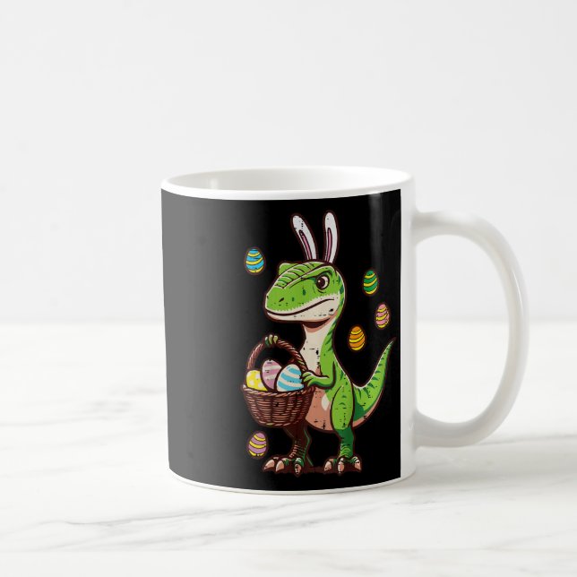 Mug Œuf de dinosaure de Pâques pour enfants T-Rex chas (Droite)