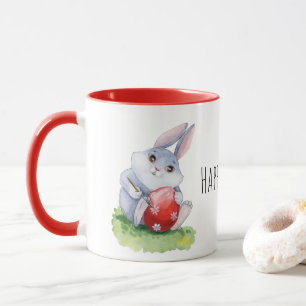 Mug Oeuf de peinture de lapin de Pâques mignon