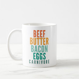 Mug OEufs de bacon à beurre de boeuf Carnivore