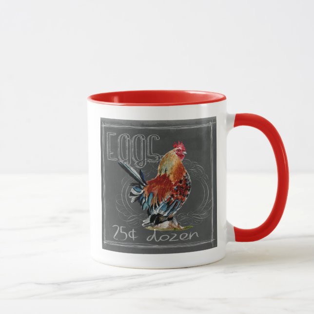 Mug Oeufs De Coq Sur Paie (Droite)