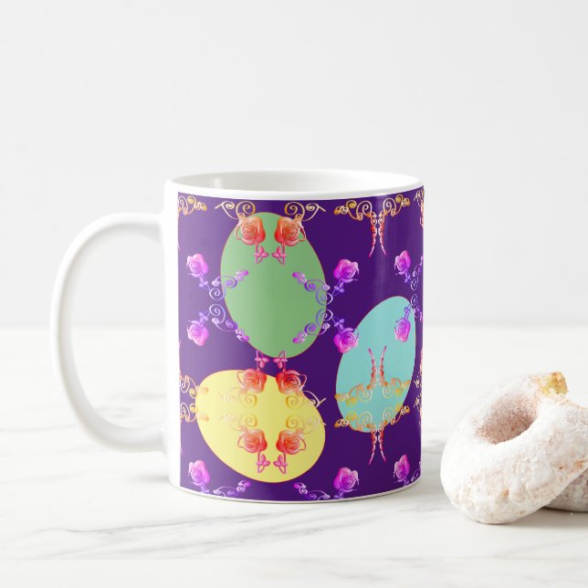 Mug OEufs de Pâques à la faberge (Avec donut)