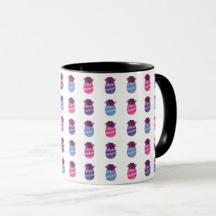 Mug Oeufs de Pâques aux fleurs et au ruban
