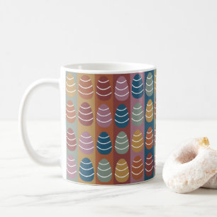 Mug Œufs de Pâques Colorés à Rayures Motif Joyeuses Pâ