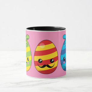 Mug Oeufs de Pâques de Kawaii avec des rubans