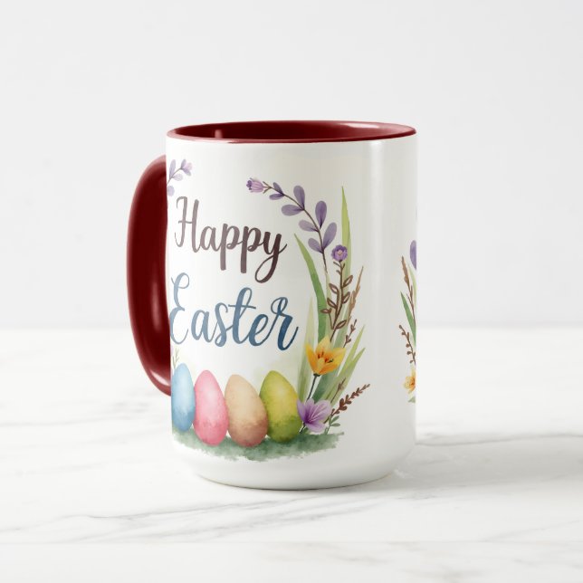 Mug Œufs de Pâques modernes Belle Collection (Devant gauche)