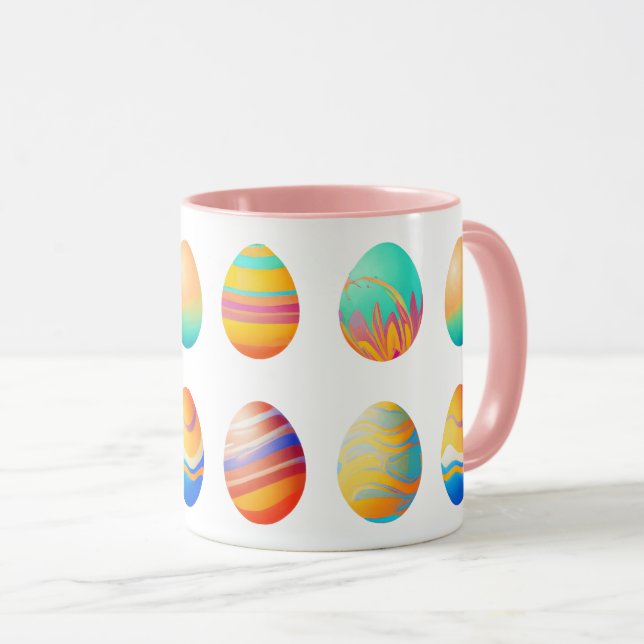 Mug Oeufs de Pâques Pastel Swirl (Devant droit)