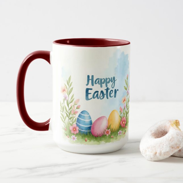 Mug Œufs de Pâques Tendances Belle Collection (Avec donut)