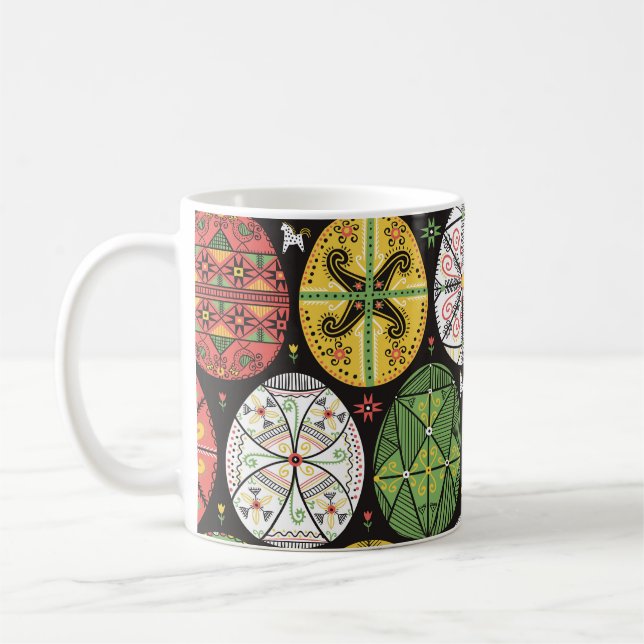 Mug Oeufs de Pâques ukrainiens, motif vintage. (Gauche)