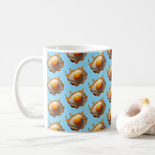 Mug Œufs frits sur le côté non retourné (Avec donut)