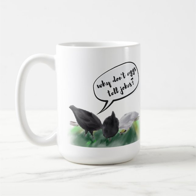 Mug Oeufs ne racontent pas de plaisanteries (poulets s (Gauche)