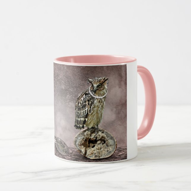 Mug Oeufs sur le plat de chouette (Devant droit)