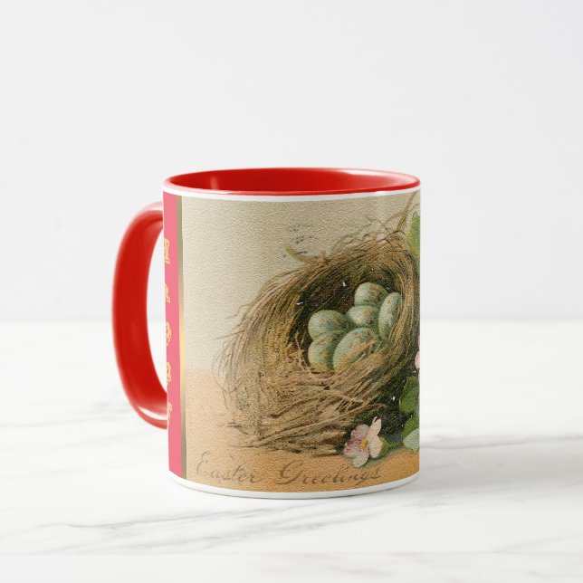 Mug Oeufs vintages Fêtes de Pâques (Devant gauche)