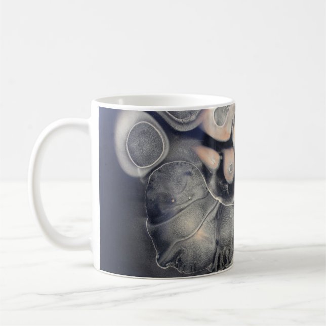 Mug OEuvre abstraite grise et rose (Gauche)