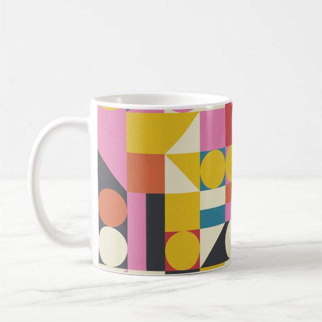 Mug OEuvre Bauhaus : composition géométrique abstraite (Gauche)