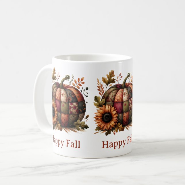 Mug OEuvre Citrouille Automne (Devant gauche)