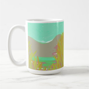 Mug Oeuvre contemporaine originale "Le Lac"