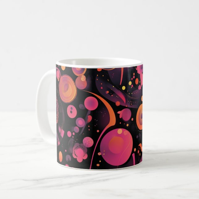 Mug Œuvre d'art abstrait géométrique. Style : Non-figu (Devant gauche)