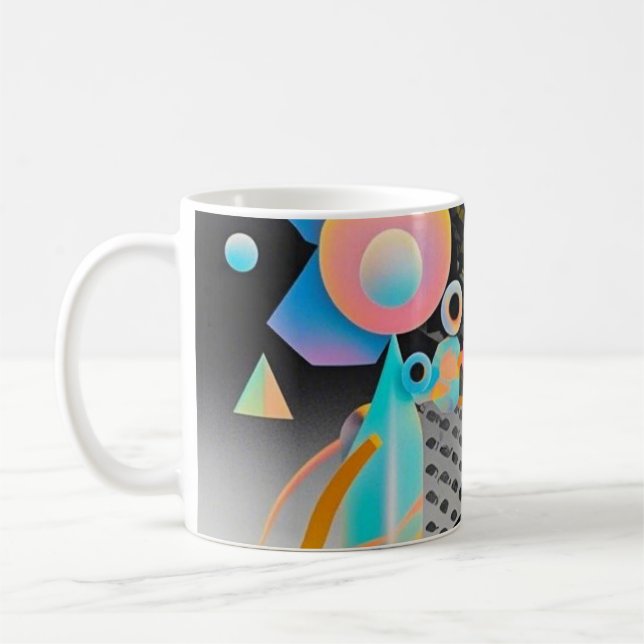 Mug OEuvre d'art abstraite dynamique et fantaisiste gé (Gauche)
