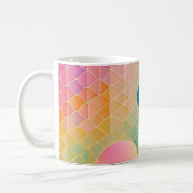 Mug OEuvre d'art abstraite dynamique et fantaisiste gé (Gauche)