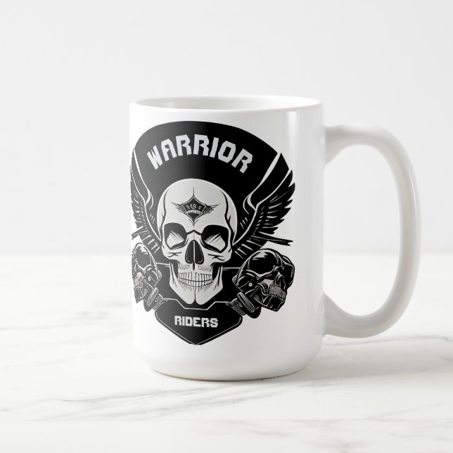 Mug Œuvre d'art de crâne ailé (Droite)
