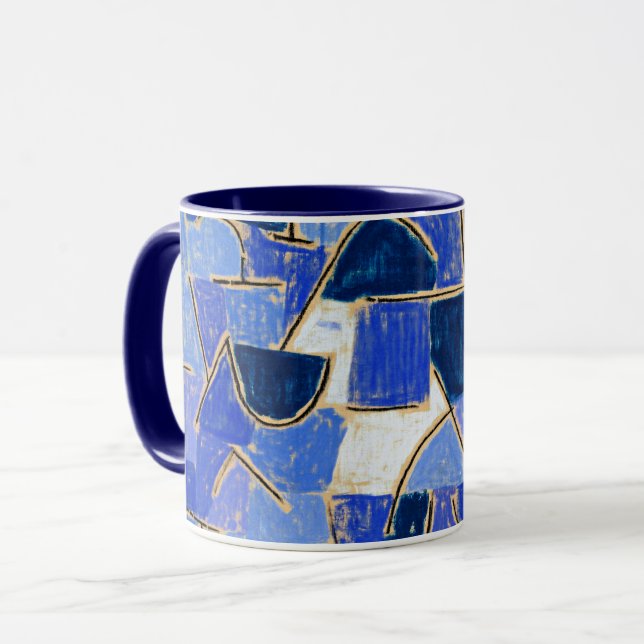 Mug Œuvre d'art de Paul Klee, Nuit bleue (Devant gauche)