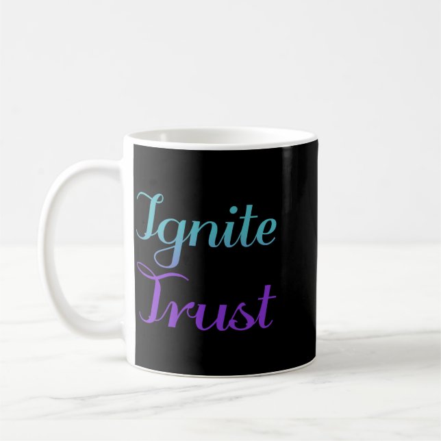 Mug Œuvre d'art de prévention de la confiance en ignit (Gauche)