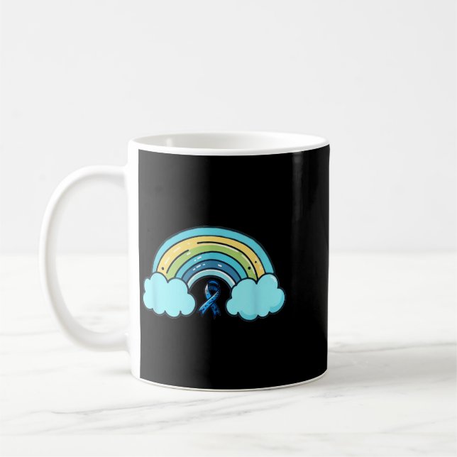 Mug Œuvre d'art de sensibilisation au diabète arc-en-c (Gauche)