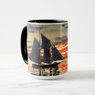 Mug Œuvre d'art de Winslow Homer, Feux du coucher de s