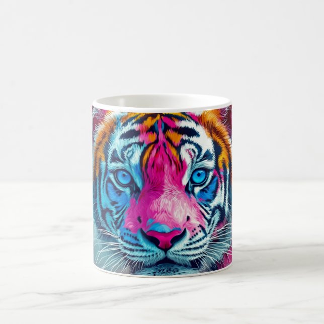 Mug oeuvre d'art d'un tigre avec une fourrure vibrante (Centre)