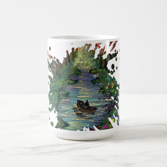 Mug Œuvre d'art faite main - Orang arbres  (Centre)