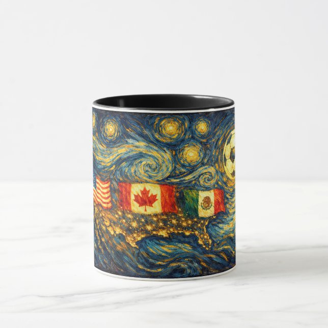 Mug Œuvre d'art murale de style Van Gogh  É.-U. MX CA (Centre)