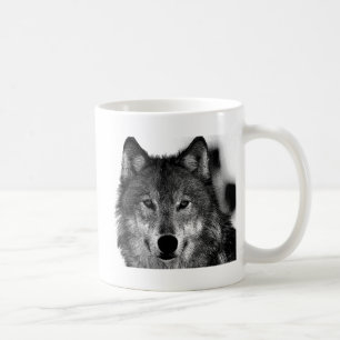 Mug Oeuvre de Loup noir et blanc