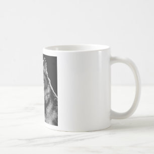 Mug Oeuvre de Loup noir et blanc