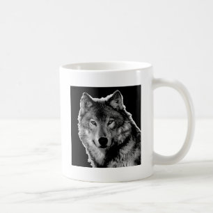 Mug Oeuvre de Loup noir et blanc