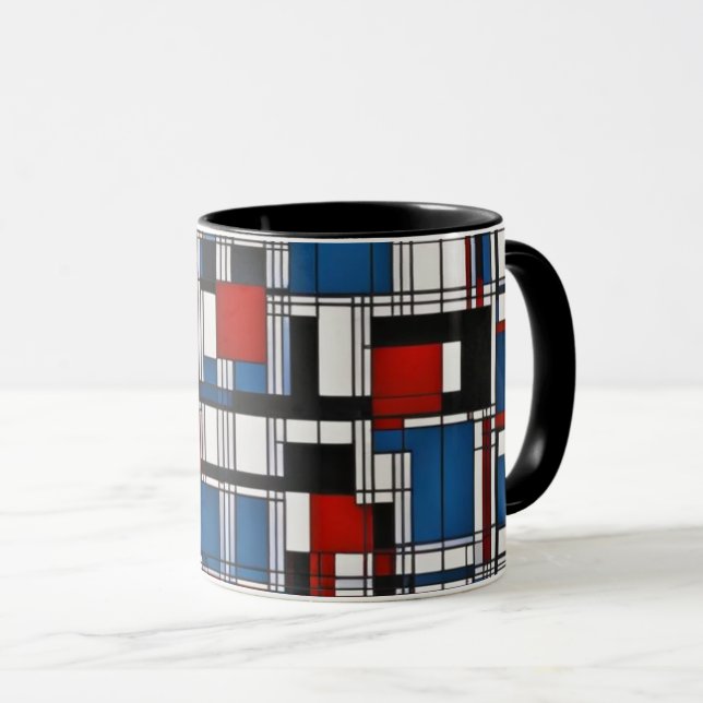 Mug OEuvre murale géométrique Abstraite (Devant droit)