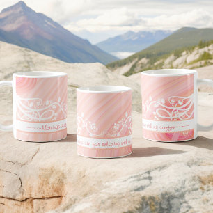Mug Oeuvre personnalisée Peach Pastel Spirals